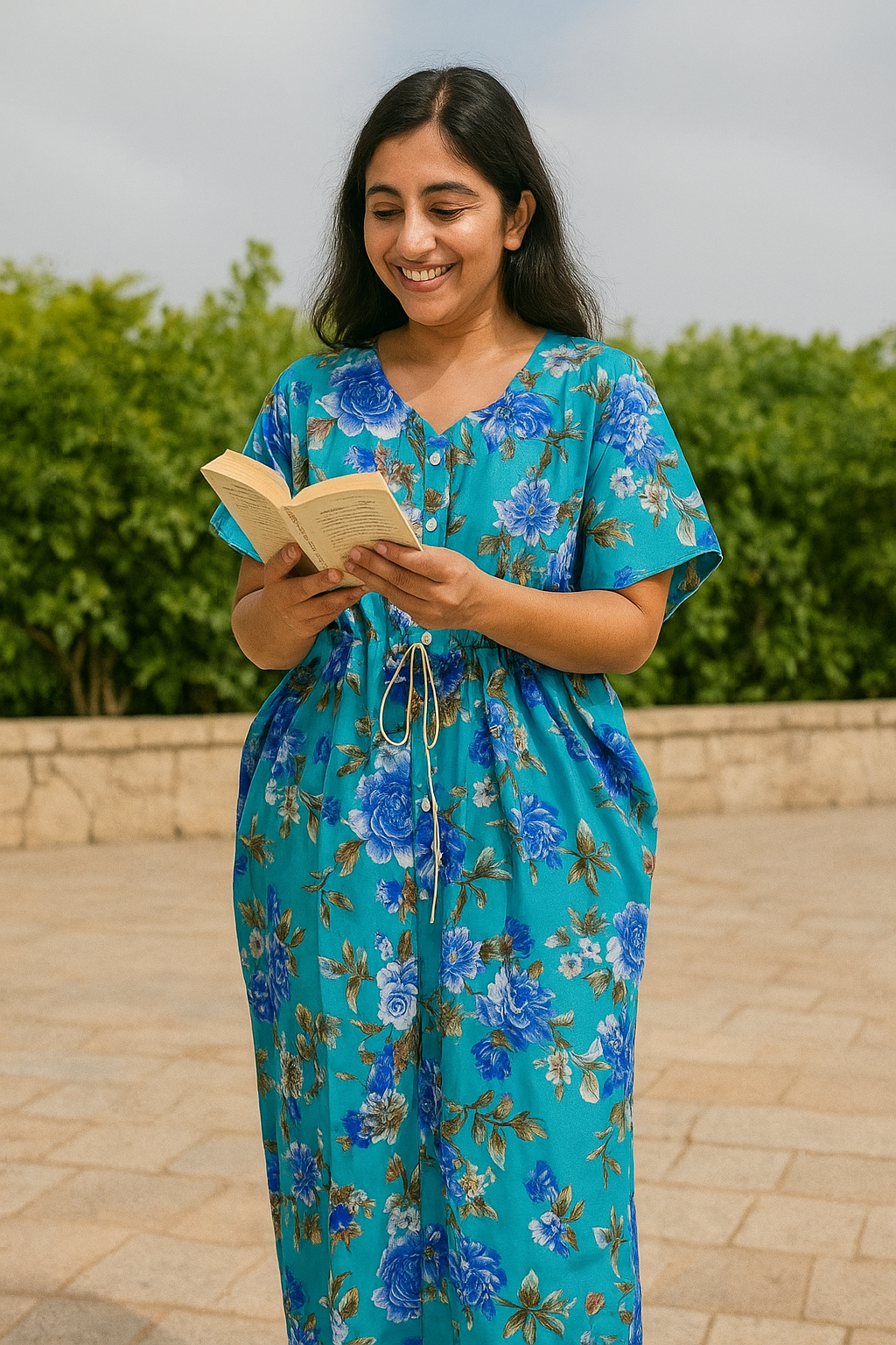 Floral Kaftan Nighty