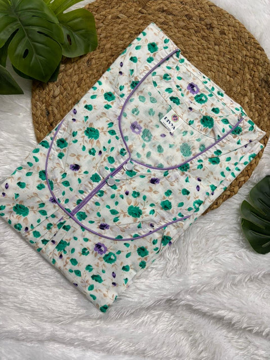 Floral Pure cotton nighty